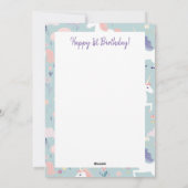 Magische Eenhoorn's 1e Jubileum Verjaardag Kaart (Achterkant)