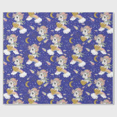 Magische eenhoorns en regenbogen cadeaupapier (Vlak)