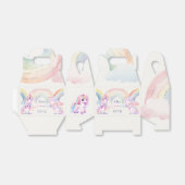 Magische eenhoorns en regenbogen waterverf verjaar bedankdoosjes (Uitgevouwen)