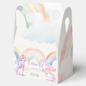 Magische eenhoorns en regenbogen waterverf verjaar bedankdoosjes (Geopend)