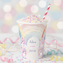 Magische eenhoorns en regenbogen waterverf verjaar