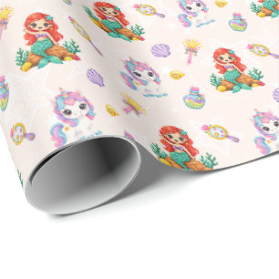 Magische Eenhoorns & Meermaiden Cadeaupapier