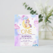 Magische Eenhoorns Paarse Waterverf Verjaardagsfee Briefkaart (Staand voorkant)