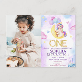 Magische Eenhoorns Paarse Waterverf Verjaardagsfee Briefkaart