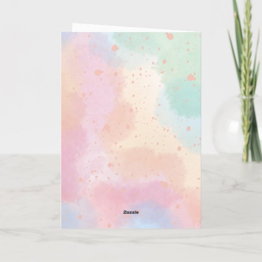 Magische Eenhoorns Roze Waterverf 1e Verjaardag (Achterkant)