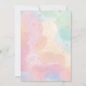 Magische Eenhoorns Roze Waterverf 1e Verjaardag Kaart (Achterkant)