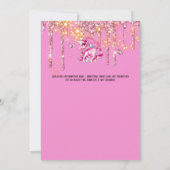 Magische eenhoornvlinder roze roze roze roos kaart (Achterkant)