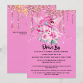 Magische eenhoornvlinder roze roze roze roos kaart (Voorkant / Achterkant)