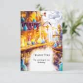 Magische Eenvoudige Experiment Wetenschapper Verja Bedankkaart (Staand voorkant)