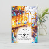 Magische Eenvoudige Experimentwetenschapper Verjaa Kaart (Staand voorkant)