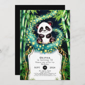 Magische eenvoudige Kinderen Panda Verjaardag Kaart (Voorkant / Achterkant)