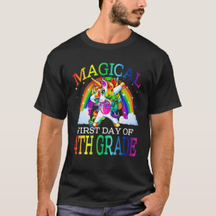 Magische eerste dag van de 4e graad Unicorn terug T-shirt
