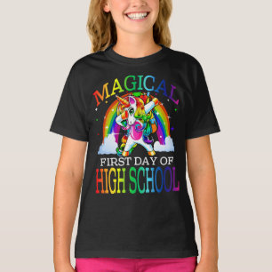 Magische eerste dag van de middelbare school eenho t-shirt