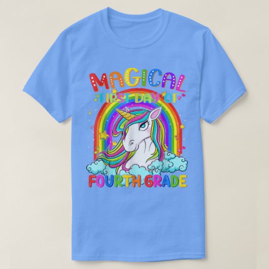Magische eerste dag van de vierde graad t-shirt (Design voorkant)