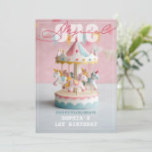 Magische eerste verjaardag kaart (Staand voorkant)