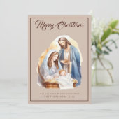 Magische elegante Geboorte Ster Kerstmis Feestdagenkaart (Staand voorkant)