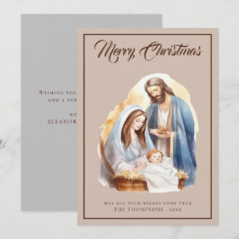 Magische elegante Geboorte Ster Kerstmis Feestdagenkaart
