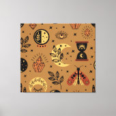 Magische elementen: betoverend naadloos patroon canvas afdruk (Voorkant)