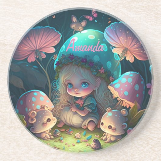 Magische elf momenten zandsteen onderzetter (Voorkant)