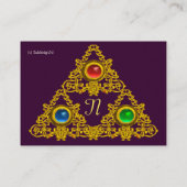 MAGISCHE ELFIC TALISMAN MONOGRAM, paarse Visitekaartje (Achterkant)