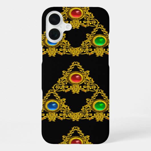 MAGISCHE ELFISCHE TALISMAN,ZWARTE GOUDEN DRIEHOEK, iPhone HOESJE (Achterkant)