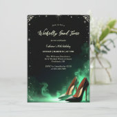 Magische Emerald Green Elegant Wicked Birthday Kaart (Staand voorkant)