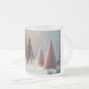 Magische en elegante Kerstmuts 2025 Matglas Koffiemok