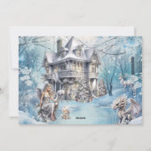 Magische en grillige kerst fee feestdagenkaart (Achterkant)