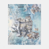 Magische en grillige kerst fee fleece deken (Voorkant)
