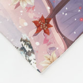 Magische en grillige kerst fee fleece deken (Hoek)