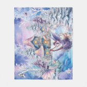 Magische en grillige kerst fee fleece deken (Voorkant)