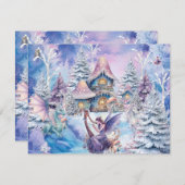 Magische en grillige kerst fee notitiekaartje (Voorkant / Achterkant)