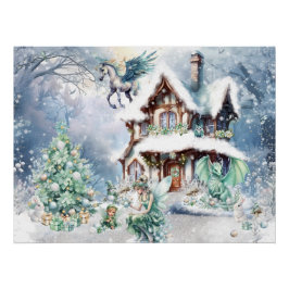 Magische en grillige kerst fee perfect poster