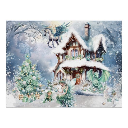 Magische en grillige kerst fee perfect poster (Voorkant)