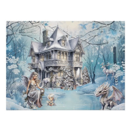 Magische en grillige kerst fee perfect poster