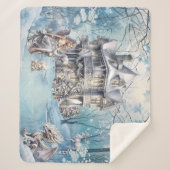 Magische en grillige kerst fee sherpa deken (Voorkant)