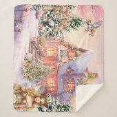 Magische en grillige kerst fee sherpa deken (Voorkant)