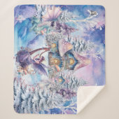 Magische en grillige kerst fee sherpa deken (Voorkant)