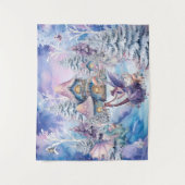 Magische en grillige kerst fee wandkleed (Voorkant)