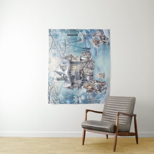 Magische en grillige kerst fee wandkleed (In situ)