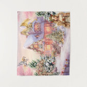 Magische en grillige kerst fee wandkleed (Voorkant)