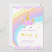 Magische en kleurrijke feestuitnodiging kaart (Voorkant)
