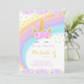 Magische en kleurrijke feestuitnodiging kaart (Staand voorkant)