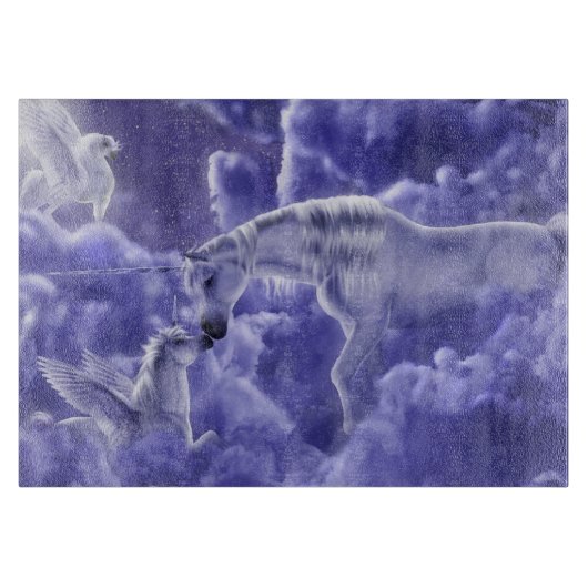 Magische en mystieke Fantasy Unicorns Night Sky Snijplank (Voorkant)
