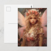 Magische en roze Fairy Fantasy Art Briefkaart (Voorkant / Achterkant)