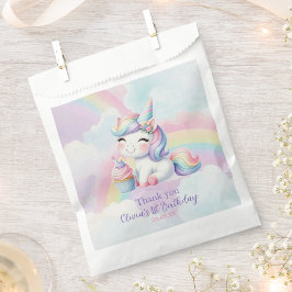 Magische en schattige eenhoorn verjaardagsfeestje  bedankzakje
