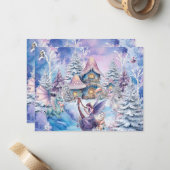 Magische en Sprotse Kerstfee Notitiekaartje (Voorkant / Achterkant in situ)