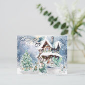 Magische en Sprotse Kerstmisfee Feestdagenkaart (Staand voorkant)