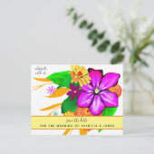 Magische en Vette Floral sparen de Datum Briefkaart (Staand voorkant)