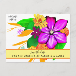 Magische en Vette Floral sparen de Datum Briefkaart